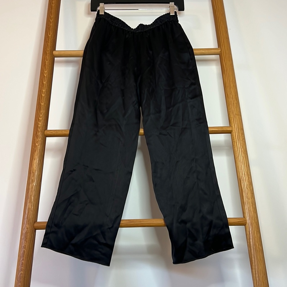 Nili Lotan black silk pants